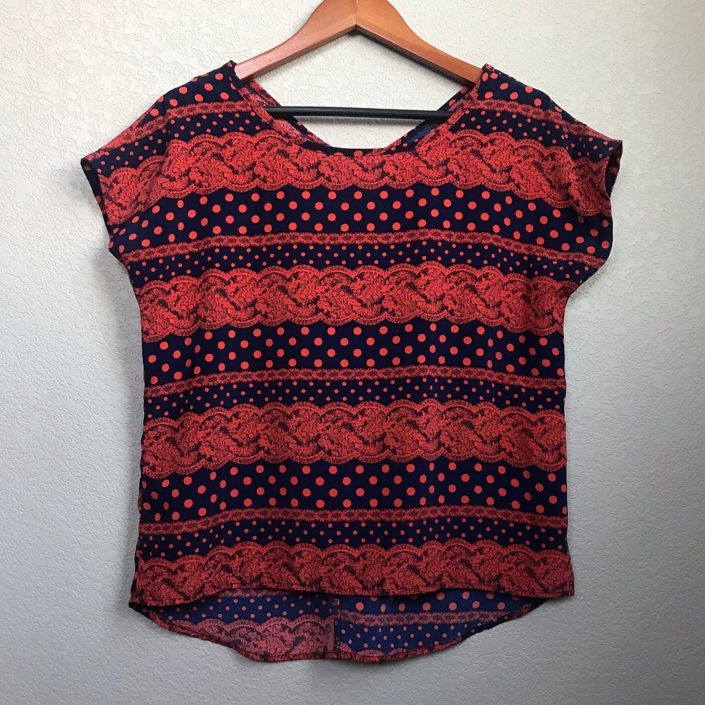 Blue Rain Francesca's Cross Back Top Large